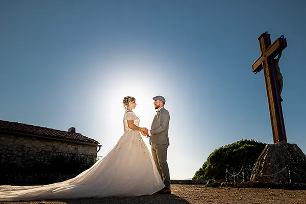 portrait de mariés par Olivier Lafon photographe de mariage au Beausset dans le Var